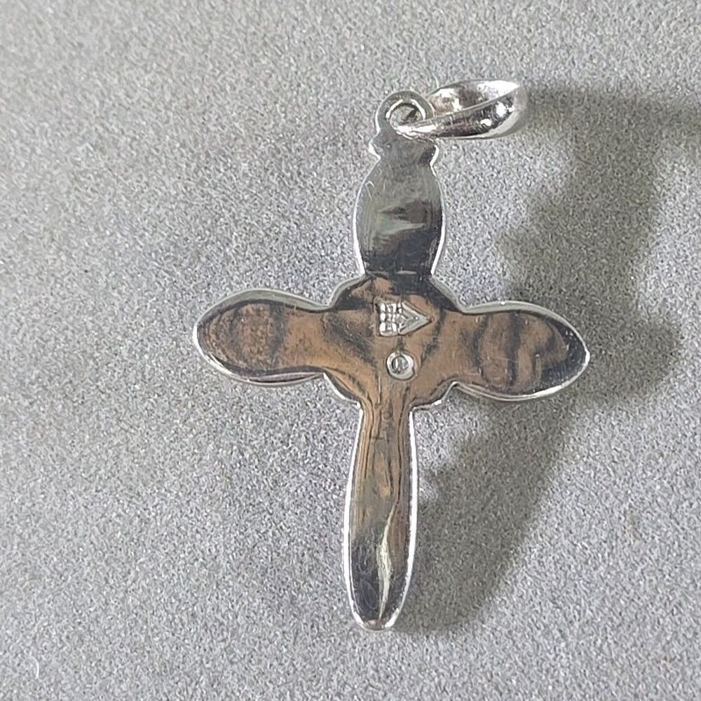 Vintage Silpada Sterling Pearl Cross Pendant Retired S0971 - Picture 3 of 5